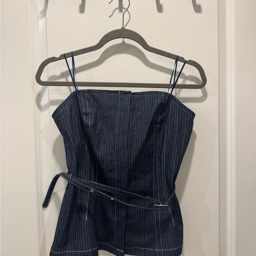 Women's Navy Strapless Top NWT
